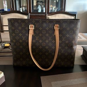 LOUIS VUITTON Monogram Cabas Mezzo M51151 Shoulder Bag Canvas